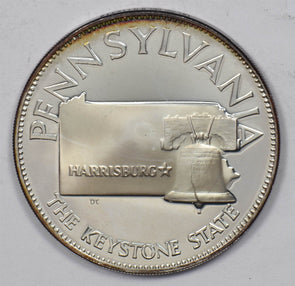 Silver Art Round Pennsylvania 14.4 Gram Sterling Silver U0724