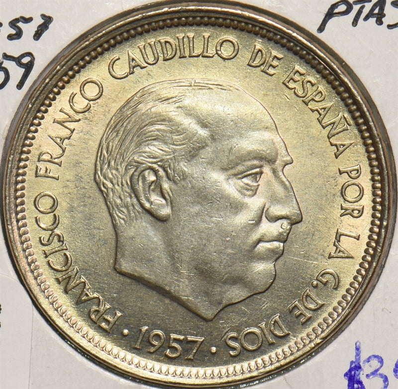 Spain 1957 50 Pesetas Francisco Franco 491605 combine shipping