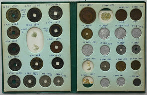 Japan 1683-1933 Old Coin Folder with Coins B2U0216 combine shipping
