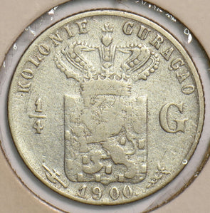 Curacao 1900 1/4 Gulden Netherlands 199506 combine shipping