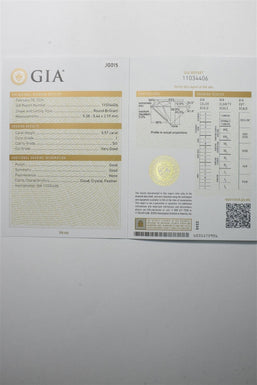 Laser inscripted GIA Loose Natural Diamond TCW 0.57ct I SI1 JG015