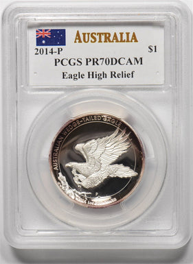 2014-P Silver Eagle Australia John M Mercanti PCGS PROOF70DCAM PC1678