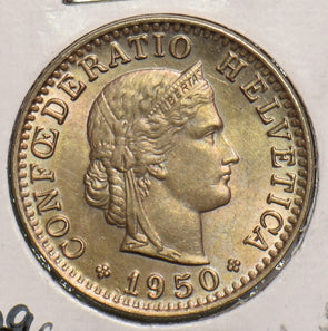 Switzerland 1950 20 Rappen UNC 299477 combine shipping