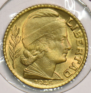 Argentina 1945 5 Centavos Gem BU 299180 combine shipping