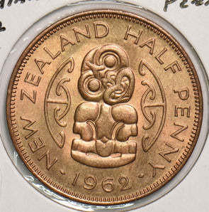 New Zealand 1962 1/2 Penny 299273 combine shipping