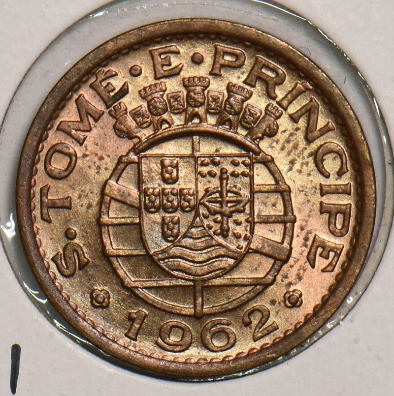 Portugal 1962 20 Centavos Ch BU Saint Thomas & Prince 299610 combine shipping