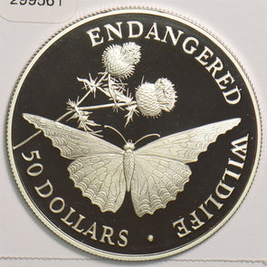 Cook Islands 1992 50 Dollars Butterfly 299561 combine shipping