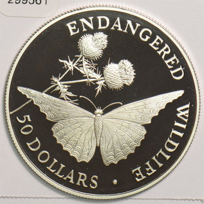 Cook Islands 1992 50 Dollars Butterfly 299561 combine shipping