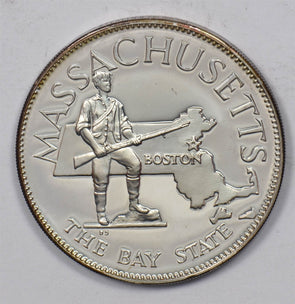 Silver Art Round The Bay State Massachusetts 14.4 Gram Sterling Silver U0728