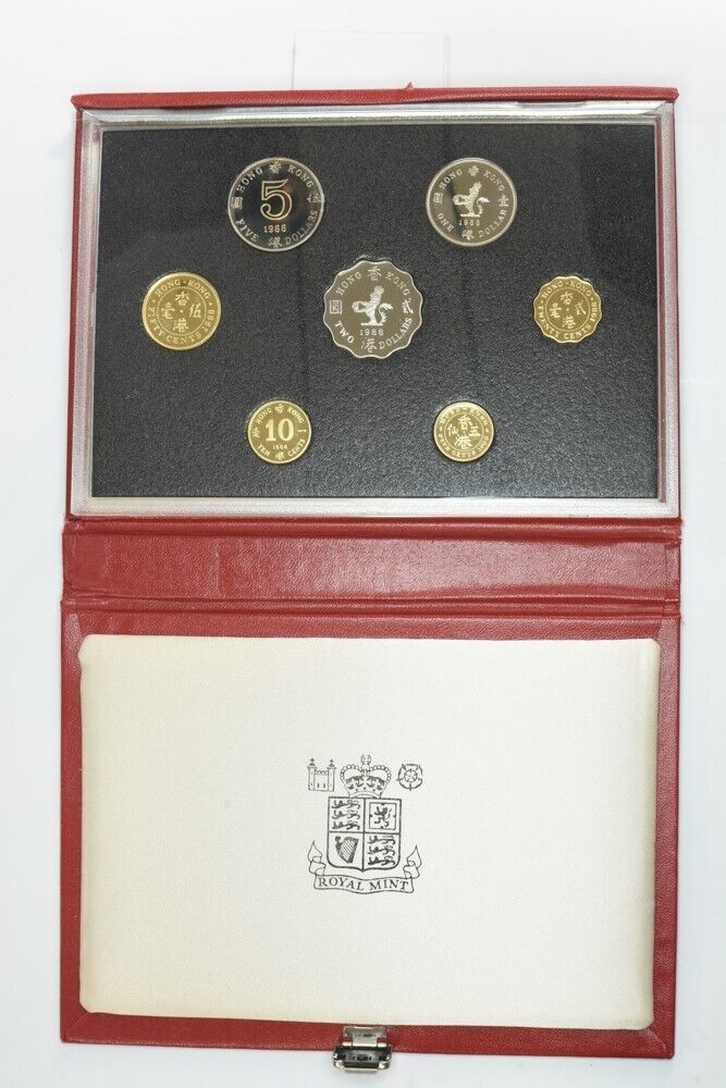 Hong Kong 1988 proof set Queen Elizabeth II BUL0243 combine shipping