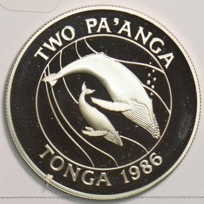 Tonga 1986 2 Paanga Whale 299570 combine shipping