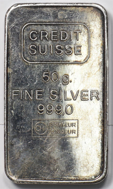 Silver Art Bar ASW 50g Credit Suisse BU0974 combine shipping