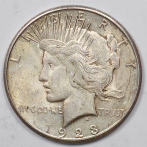 US 1923 -S Better Date Silver Peace Dollar Silver Peace Dollar UNC U0879 combin