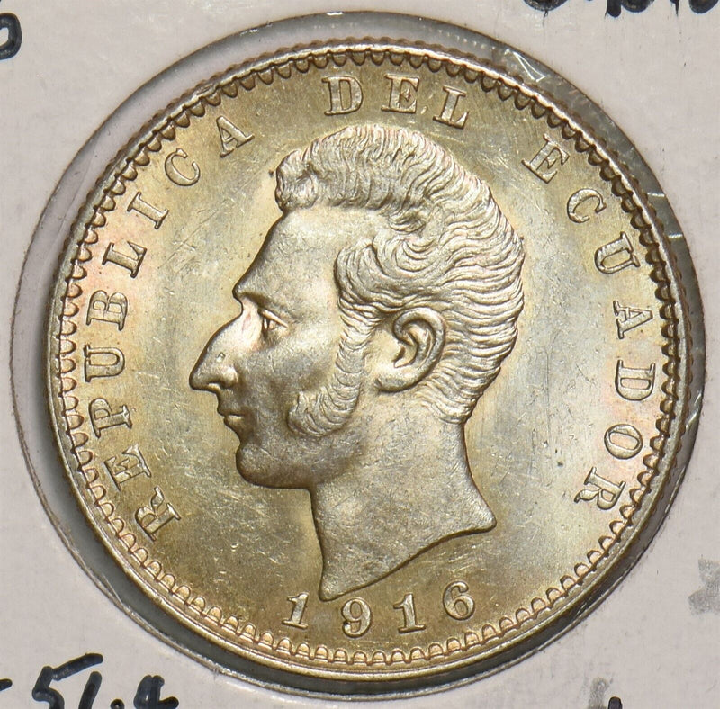 Ecuador 1916 2 Decimos head of Antonio José de Sucre facing left 491570 combine