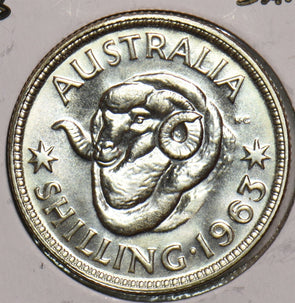 Australia 1963 Shilling Merino ram 299235 combine shipping