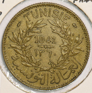 Tunisia 1941 1360AH 2 Francs 199484 combine shipping