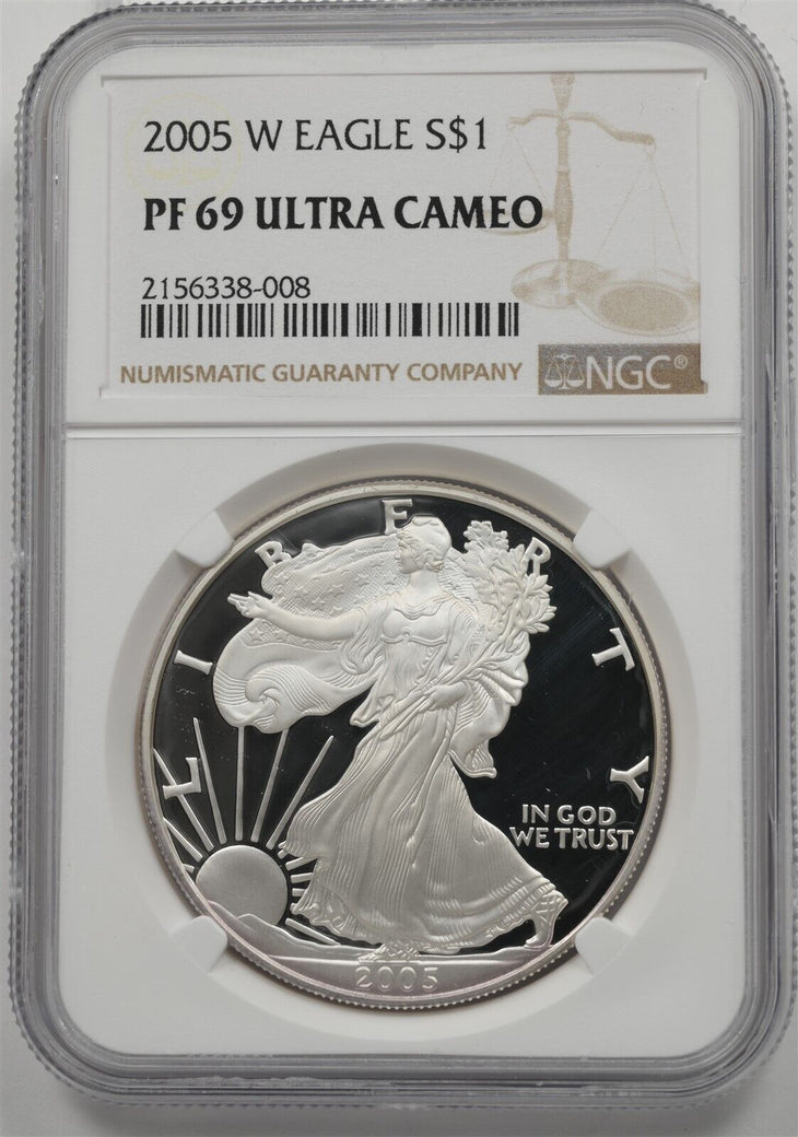 2005-W Dollar Silver Eagle Dollar Proof NGC PF69 ULTRA CAMEO NG2045 combine ship