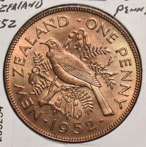 New Zealand 1952 Penny Tui Bird 299254 combine shipping