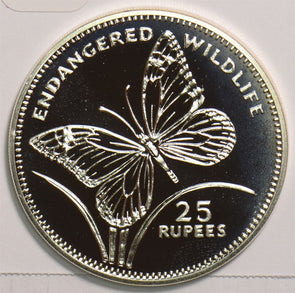 Seychelles 1994 25 Rupees Butterfly 299594 combine shipping