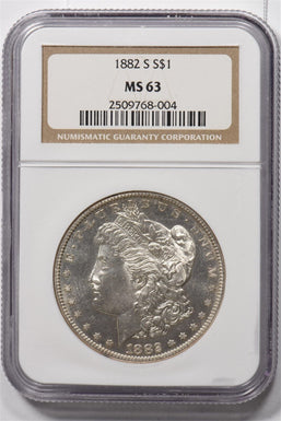 1882-S Morgan Dollar Silver NGC MS63 NG1821