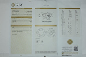 Laser inscripted GIA Loose Natural Diamond TCW 1.25ct H SI2 JG028
