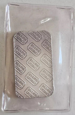 Silver Art Bar Vintage Credit Suisse 20 Gram Sealed Silver Bar "Rare" U1528#