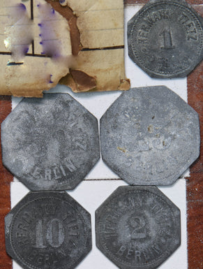 Germany 1,2,10,25,50 Pfennig 293128 combine shipping