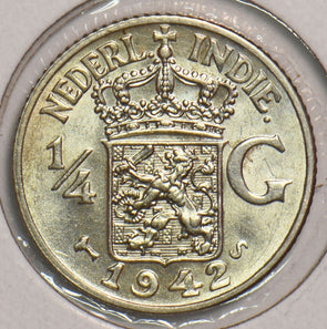 Netherlands East Indies 1942 S 1/4 Gulden 199200 combine shipping