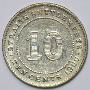 Straits Settlements 1900 10 Cents 296164 combine shipping