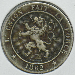 Belgium 1862 5 Centimes Lion animal 151930 combine shipping