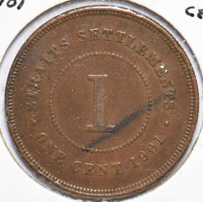 Straits Settlements 1901 Cent 490167 combine shipping