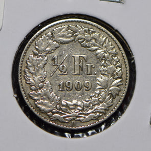 Switzerland 1909 1/2 Franc  900749 combine shipping
