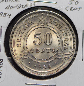 British Honduras 1954 50 Cents  291498 combine shipping