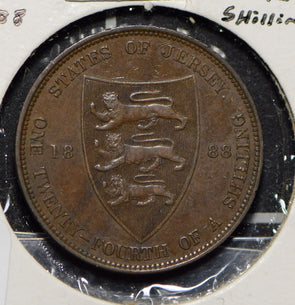 Jersey 1888 1/24 Shilling  291954 combine shipping