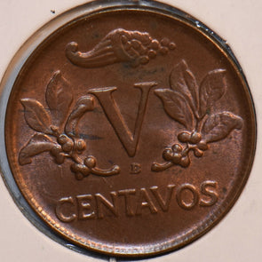 Colombia 1944 B 5 Centavos 196129 combine shipping