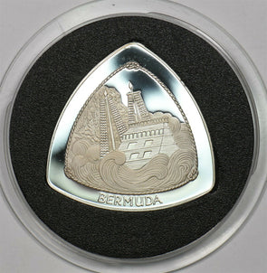 Bermuda 1997 3 Dollars Gem Proof Triangular (Bermuda Triangle ship wreck) BU0701
