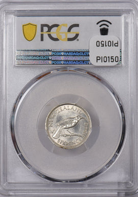 New Zealand 1940 6 Pence Huia bird animal PCGS MS 62 PI0150 combine shipping