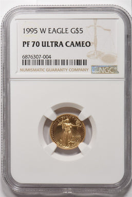 1995-W $5 1/10oz Gold Eagle PROOF NGC PF70 UC NG1807