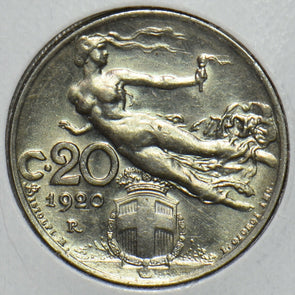 Italy 1920 20 Centesimi 491193 combine shipping