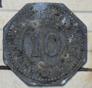Germany 10 Pfennig Annen Gusstahlwerk 293097 combine shipping