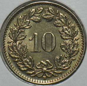 Switzerland 1953 10 Rappen UNC 196343 combine shipping