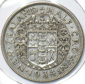 New Zealand 1934 1/2 Crown Ram animal George V 150576 combine shipping