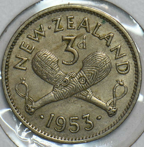 New Zealand 1953 3 Pence 903659 combine shipping