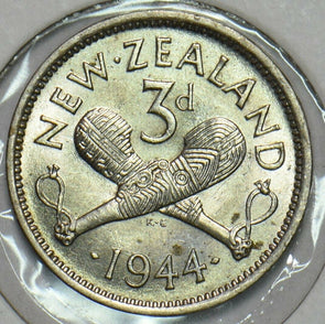 New Zealand 1944 3 Pence 297589 combine shipping