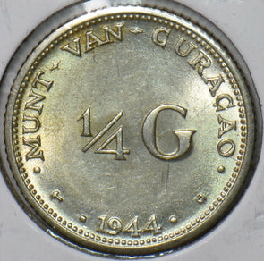 Netherlands Antilles 1944 D 1/4 Gulden Curacao 151339 combine shipping
