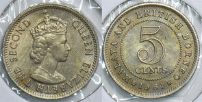 Malaya and British Borneo 1961 5 Cents 198383 combine shipping