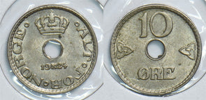 Norway 1924 -BP AH 1348 10 Ore BU 299128 combine shipping
