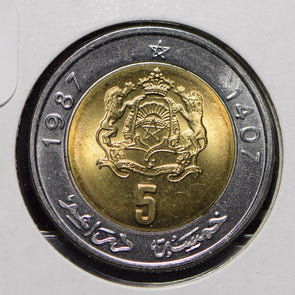 Morocco 1987 AH 1407 5 Dirhams  901285 combine shipping