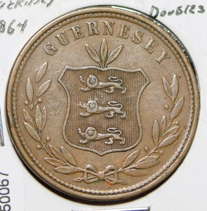 Guernsey 1864 8 Doubles  150067 combine shipping