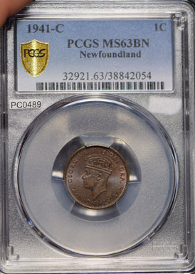 Canada 1941 NewFoundland Cent PCGS MS63BN PC0489 combine shipping
